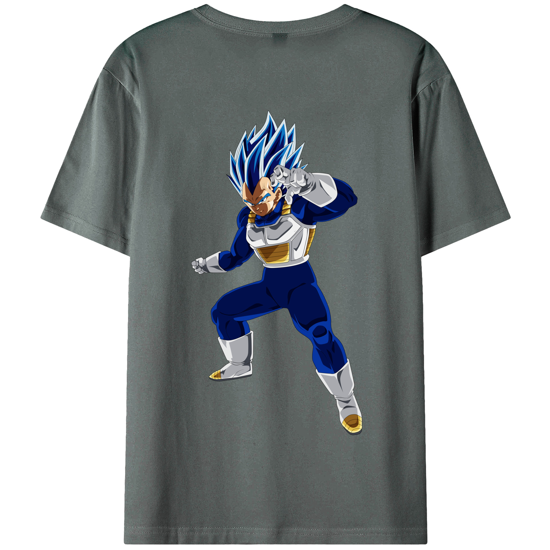 （画像用） ドラゴンボール ベジータ四世（Bejīta Yonsei）DRAGON BALL Vegeta IV 綿100％半袖Tシャツ（背面プリント）